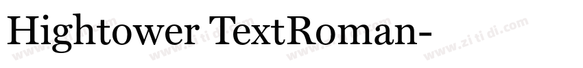 Hightower TextRoman字体转换